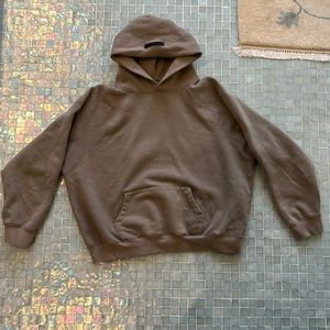 Fear of God Essentials the label medium hoodie mushroom khaki brown sweatshirt